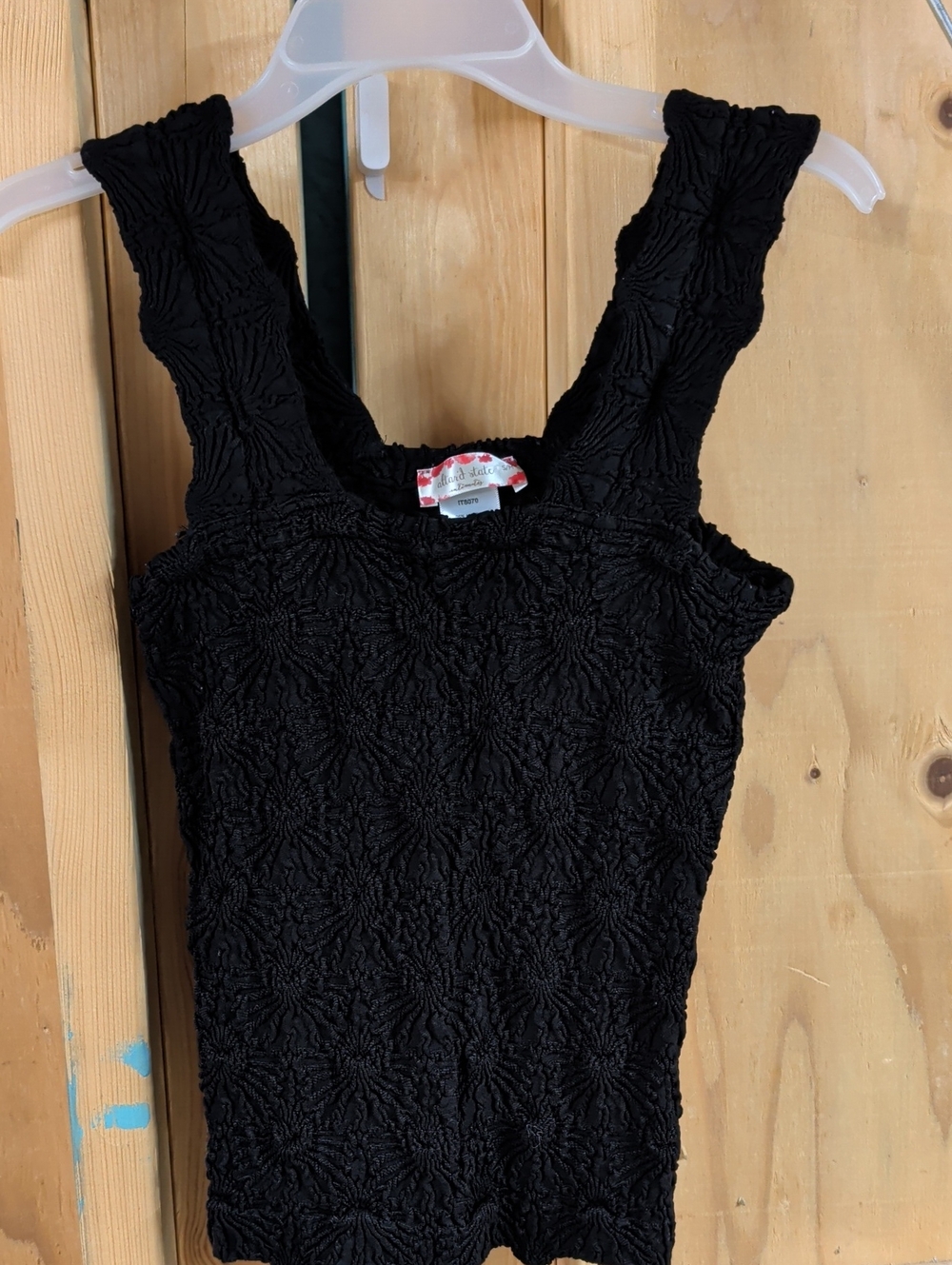 Altar's State Black Smocked Bandeau Tank